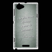 Coque Sony Xperia L Brave Vert Citation Oscar Wilde