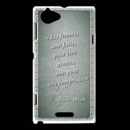 Coque Sony Xperia L Femmes comprises Vert Citation Oscar Wilde