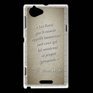 Coque Sony Xperia L Les livres Sepia Citation Oscar Wilde