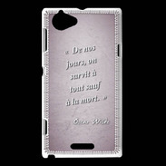 Coque Sony Xperia L Survie mort Rose Citation Oscar Wilde