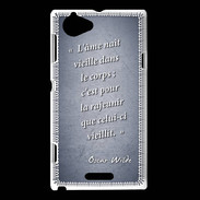 Coque Sony Xperia L Ame nait Bleu Citation Oscar Wilde