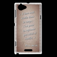 Coque Sony Xperia L Ame nait Rouge Citation Oscar Wilde