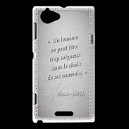 Coque Sony Xperia L Choix ennemis Gris Citation Oscar Wilde