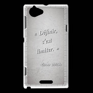 Coque Sony Xperia L Définir Gris Citation Oscar Wilde