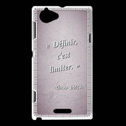 Coque Sony Xperia L Définir Rose Citation Oscar Wilde