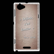 Coque Sony Xperia L Définir Rouge Citation Oscar Wilde
