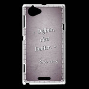 Coque Sony Xperia L Définir Violet Citation Oscar Wilde