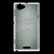 Coque Sony Xperia L Définir Vert Citation Oscar Wilde