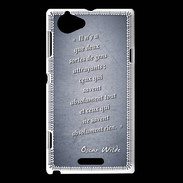 Coque Sony Xperia L Gens attrayants Bleu Citation Oscar Wilde