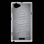 Coque Sony Xperia L Gens attrayants Noir Citation Oscar Wilde