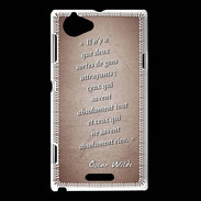 Coque Sony Xperia L Gens attrayants Rouge Citation Oscar Wilde