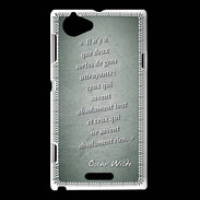 Coque Sony Xperia L Gens attrayants Vert Citation Oscar Wilde