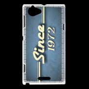 Coque Sony Xperia L Since 1972 Bleu