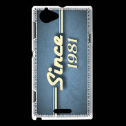Coque Sony Xperia L Since 1981 Bleu
