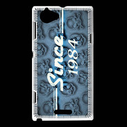 Coque Sony Xperia L Since crane bleu 1984