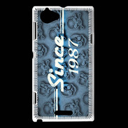 Coque Sony Xperia L Since crane bleu 1987