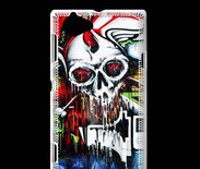 Coque Sony Xperia L Tête de mort Graffiti couleur