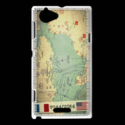 Coque Sony Xperia L Débarquement Normandie Carte ZG