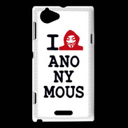 Coque Sony Xperia L I love anonymous