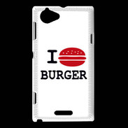 Coque Sony Xperia L I love Burger