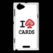 Coque Sony Xperia L I love Cards spade