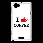 Coque Sony Xperia L I love Coffee