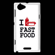 Coque Sony Xperia L I love Fast Food