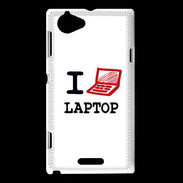 Coque Sony Xperia L I love Laptop