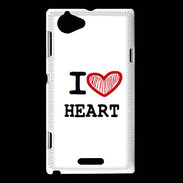 Coque Sony Xperia L I love Heart
