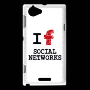 Coque Sony Xperia L I love Social Net