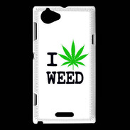 Coque Sony Xperia L I love Weed