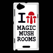 Coque Sony Xperia L I love Mushrooms