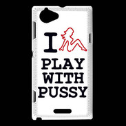 Coque Sony Xperia L I love Play Pussy