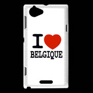 Coque Sony Xperia L I love Belgique