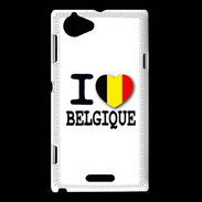 Coque Sony Xperia L I love Belgique 2