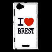 Coque Sony Xperia L I love Brest