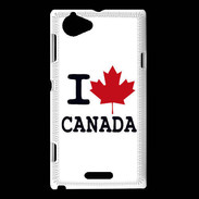 Coque Sony Xperia L I love Canada 2