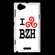 Coque Sony Xperia L I love BZH 2