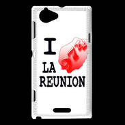 Coque Sony Xperia L I love La Réunion 2