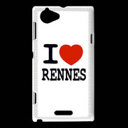 Coque Sony Xperia L I love Rennes