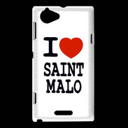 Coque Sony Xperia L I love Saint Malo