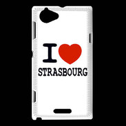Coque Sony Xperia L I love Strasbourg