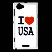 Coque Sony Xperia L I love USA
