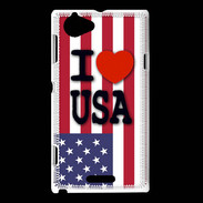 Coque Sony Xperia L I love USA 3
