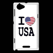 Coque Sony Xperia L I love USA 2