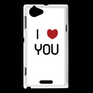 Coque Sony Xperia L I love you