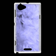 Coque Sony Xperia L Effet de plumes bleues PR