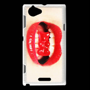 Coque Sony Xperia L Bouche et nounours PR