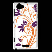 Coque Sony Xperia L motif flora violet