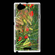 Coque Sony Xperia L DP Coquelicot dans un champs de blé